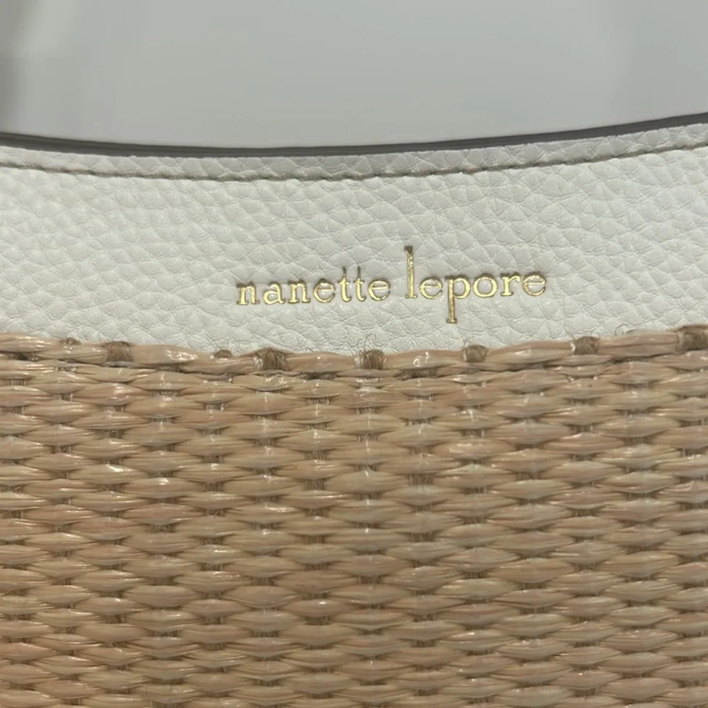 Nanette Lepore Barri Gorgeous Rattan Mini Shoulder Bag Purse Perf for Travel - Picture 5 of 6